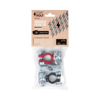 Клеммы АКБ StartVOLT в комплекте цинк с покрытием, прижимная планка SBT 021