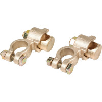 Клеммы АКБ StartVOLT в комплекте латунь, 8мм болт и гайка для проводов до 75мм кв. SBT 025