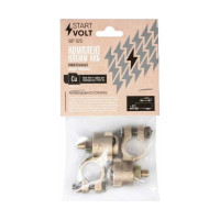 Клеммы АКБ StartVOLT в комплекте латунь, 8мм болт и гайка для проводов до 75мм кв. SBT 025