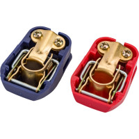 Клеммы АКБ StartVOLT в комплекте латунь, быстросъём., прижим. пластина для проводов до 25мм кв. SBT 020