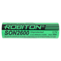 Аккумулятор ROBITON SON2600 35А Sony 18650VTC5A без защиты 15699