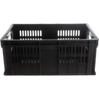 Колбасный ящик с перфорацией Тара.ру п/э, 600x400x250 мм, черный 19153