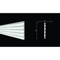 Панель стеновая "Грани" ударопрочная, влагостойкая, под покраску Decor-Dizayn 130x10x3000 мм DD902 (3m)