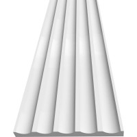 Панель стеновая "Грани" ударопрочная, влагостойкая, под покраску Decor-Dizayn 130x10x3000 мм DD902 (3m)