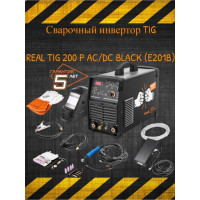 Сварочный инвертор Сварог TIG 200 P AC/DC REAL E201B Black маска+педаль+перчатки 99292
