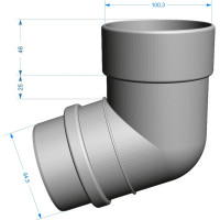Колено DOCKE LUX 72 пломбир PVLB-1044