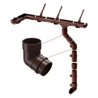 Колено DOCKE LUX 45 шоколад PVLA-1050