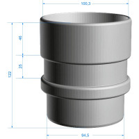 Соединительная муфта DOCKE LUX графит PVLM-1086