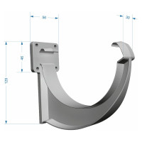 Кронштейн желоба DOCKE LUX графит PVLK-1086