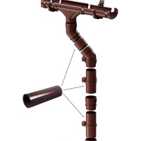 Водосточная труба DOCKE LUX (1 м; графит) PVLJ-1086