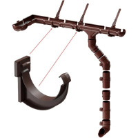 Кронштейн желоба DOCKE LUX шоколад PVLK-1050