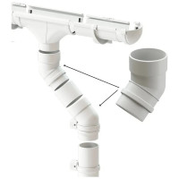 Колено DOCKE LUX 45 пломбир PVLA-1044