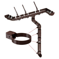 Универсальный хомут DOCKE STANDARD (80 мм; серый 7024) PVTK-1045