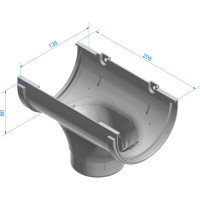 Воронка DOCKE STANDARD (120 мм; серый 7024) PVTD-1045