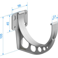 Кронштейн желоба DOCKE STANDARD (120 мм; серый 7024) PVTY-1045