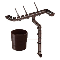Соединительная муфта DOCKE STANDARD (80 мм; серый 7024) PVTN-1045