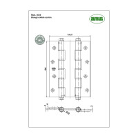 Пружинная двойная петля Amig алюминий, черная 3035-180х133,5х4 NE