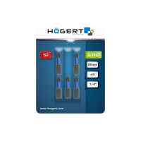 Биты ударные PH0, 25 мм, сталь S2, 5 шт HOEGERT TECHNIK HT1S120