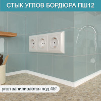 Акриловый плинтус для столешницы BNV ПШ12 180 см, белый 4603312129627