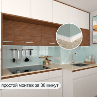 Акриловый плинтус для столешницы BNV ПШ12 180 см, белый 4603312129627