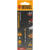 Зенковка конусная под М4, HSS, по металлу, шестигранный хвостовик Denzel 72302