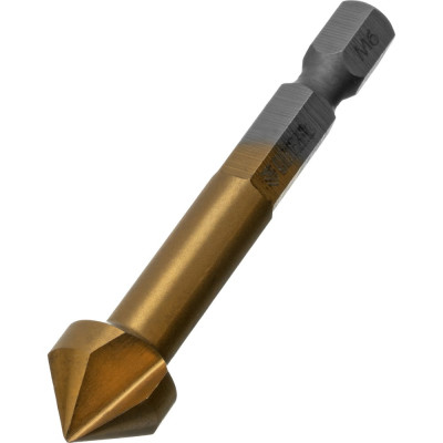 Зенковка конусная под М6, HSS, по металлу, шестигранный хвостовик Denzel 72307