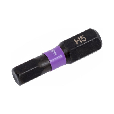 Биты ударные HEX 5, 25 мм, сталь S2, 5 шт HOEGERT TECHNIK HT1S147