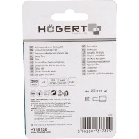 Биты ударные TORX 25, 25 мм, сталь S2, 5 шт HOEGERT TECHNIK HT1S138