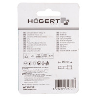 Биты ударные SL6, 25 мм, сталь S2, 5 шт HOEGERT TECHNIK HT1S132