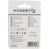 Биты ударные SL4, 25 мм, сталь S2, 5 шт HOEGERT TECHNIK HT1S130