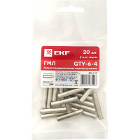 Соединительная медная луженая гильза EKF PROxima 20шт. GTY-6-4 ГМЛ gty-6-4r