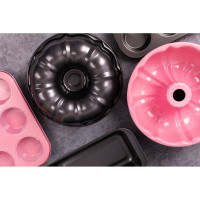 Металлическая круглая форма для кекса S-Chief диаметр 24 см серый 609750