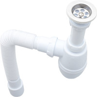 Сифон для раковины Wirquin Минор с выпуском и гибким соединением 30987140