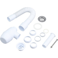 Сифон для раковины Wirquin Минор с выпуском и гибким соединением 30987140