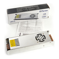 Электронный трансформатор для светодиодной ленты FERON 500W 24V (драйвер), LB019, 48049