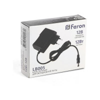Электронный трансформатор для светодиодной ленты FERON 12W 12V (драйвер), LB005, 48050