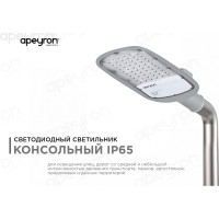 Уличный светодиодный консольный светильник Apeyron 50Вт, 5500 лм, 5000 К, IP65, КСС -Ш, 420x200x70мм / 29-02