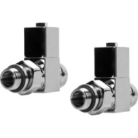 Набор дизайн-вентилей ROYAL THERMO CUBE прямой, хром, 1/2" НС-1193189