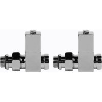 Набор дизайн-вентилей ROYAL THERMO CUBE прямой, хром, 1/2" НС-1193189