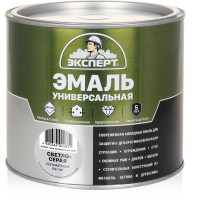 Универсальная алкидная эмаль Эксперт (полуматовая; светло-серая; 1,8 кг) 31354