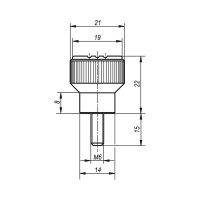 Ручка с накаткой KIPP K0247.106X15