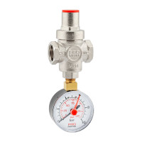 Редуктор давления  PROFACTOR поршневой, c манометром 1/2" PF PRV 251.15G