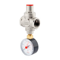 Редуктор давления PROFACTOR поршневой, c манометром 3/4" PF PRV 251.20G