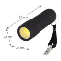 Фонарь Ultraflash LED16011 3XR03, черный, COB LED 3Вт, пластик, блистер-пакет 14773