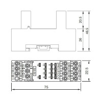 Колодка розетка для промежуточного реле S9-M ComatReleco PN84688