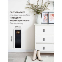 Кожаная ручка для мебели Blumen Haus цвет черный 66314