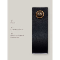 Кожаная ручка для мебели Blumen Haus цвет черный 66314