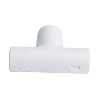 Cоединительный тройник для трубы EKF 16 мм, белый, 5 штук Plast tr-t-16w-r