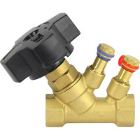 Балансировочный латунный клапан DN.ru КБЛР Ду15 Ру16, муфтовый D080-00501