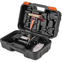 Компрессор AIRLINE TORNADO S с комплектом инструмента, в кейсе, ремкомплект для бескамерных шин, нож CA-020-01